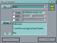 QuickSender screenshot